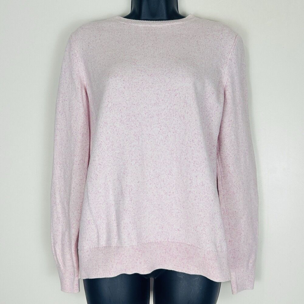 COS 100% Cotton Pink Speckled Knit Pullover Sweater Size XS
